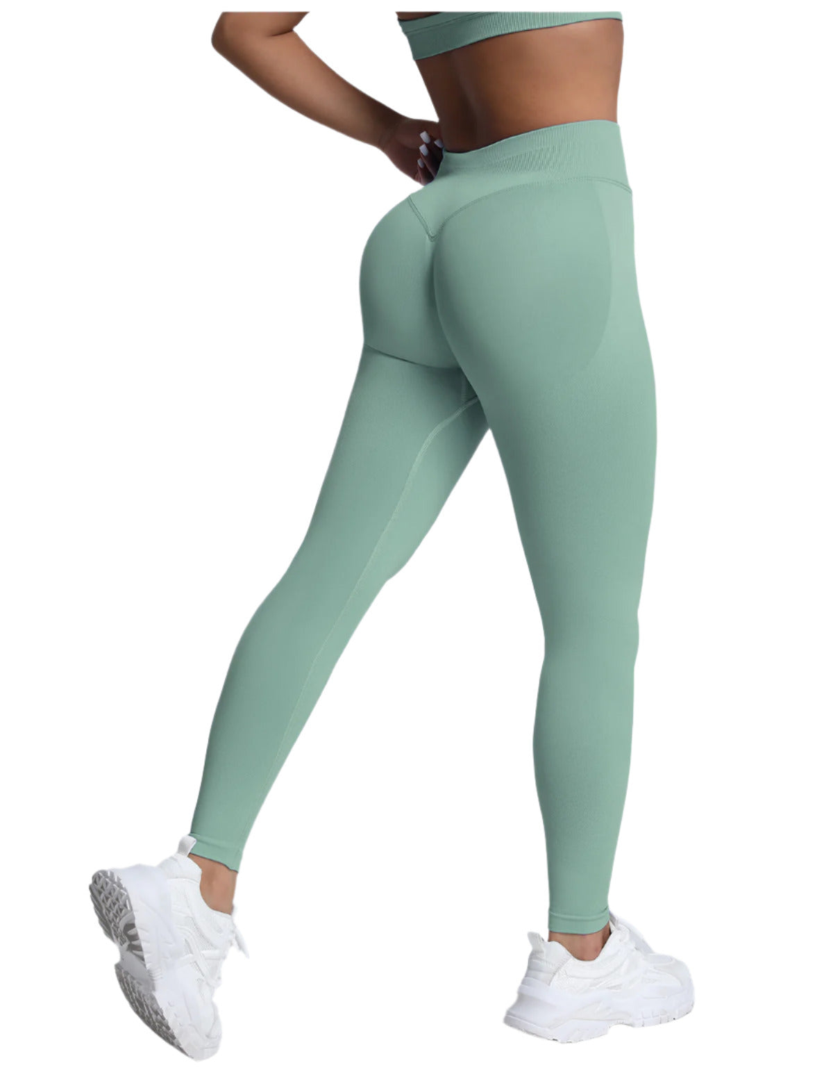 Misharen High Waist Yoga Leggings, Seamless Tummy Control, Four-Way Stretch-5