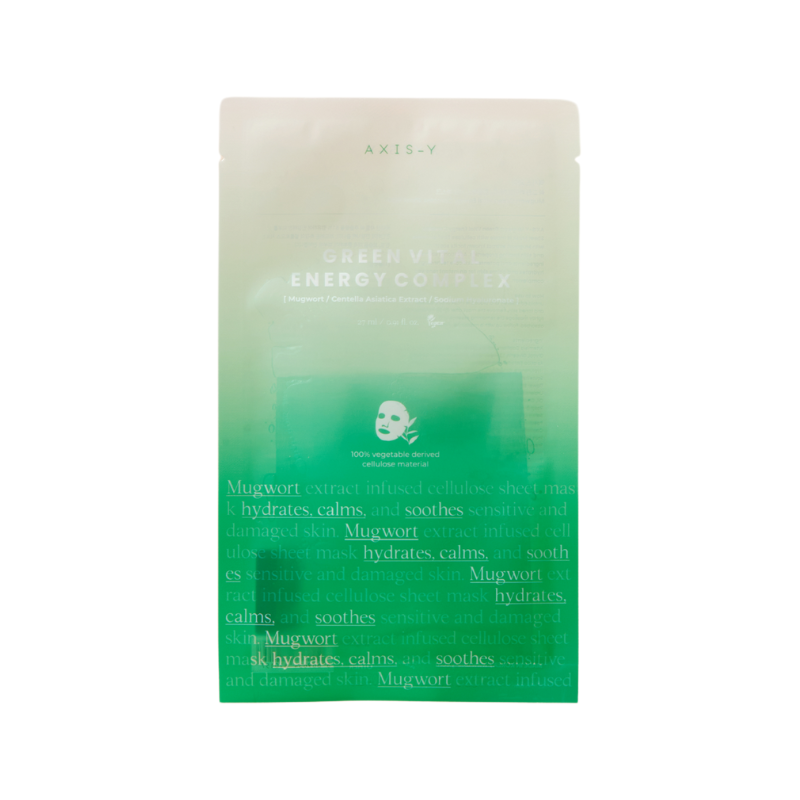 Axis-y Mugwort Green Vital Energy Complex Sheet Mask 27ml