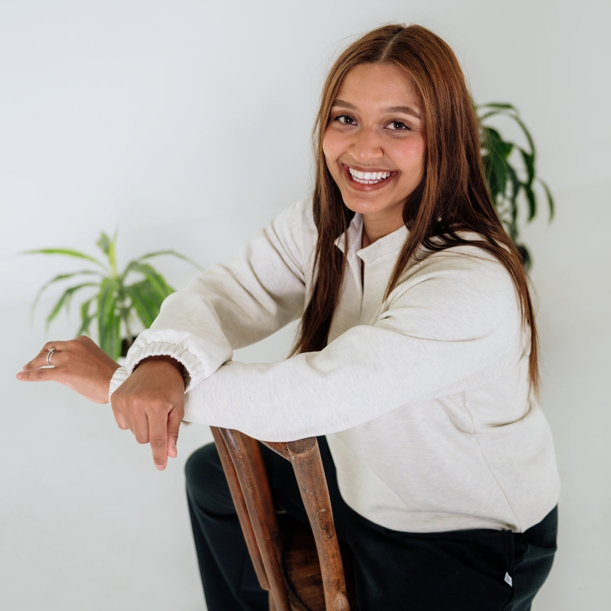 Ladies' Bamboo Fleece Collared Pullover