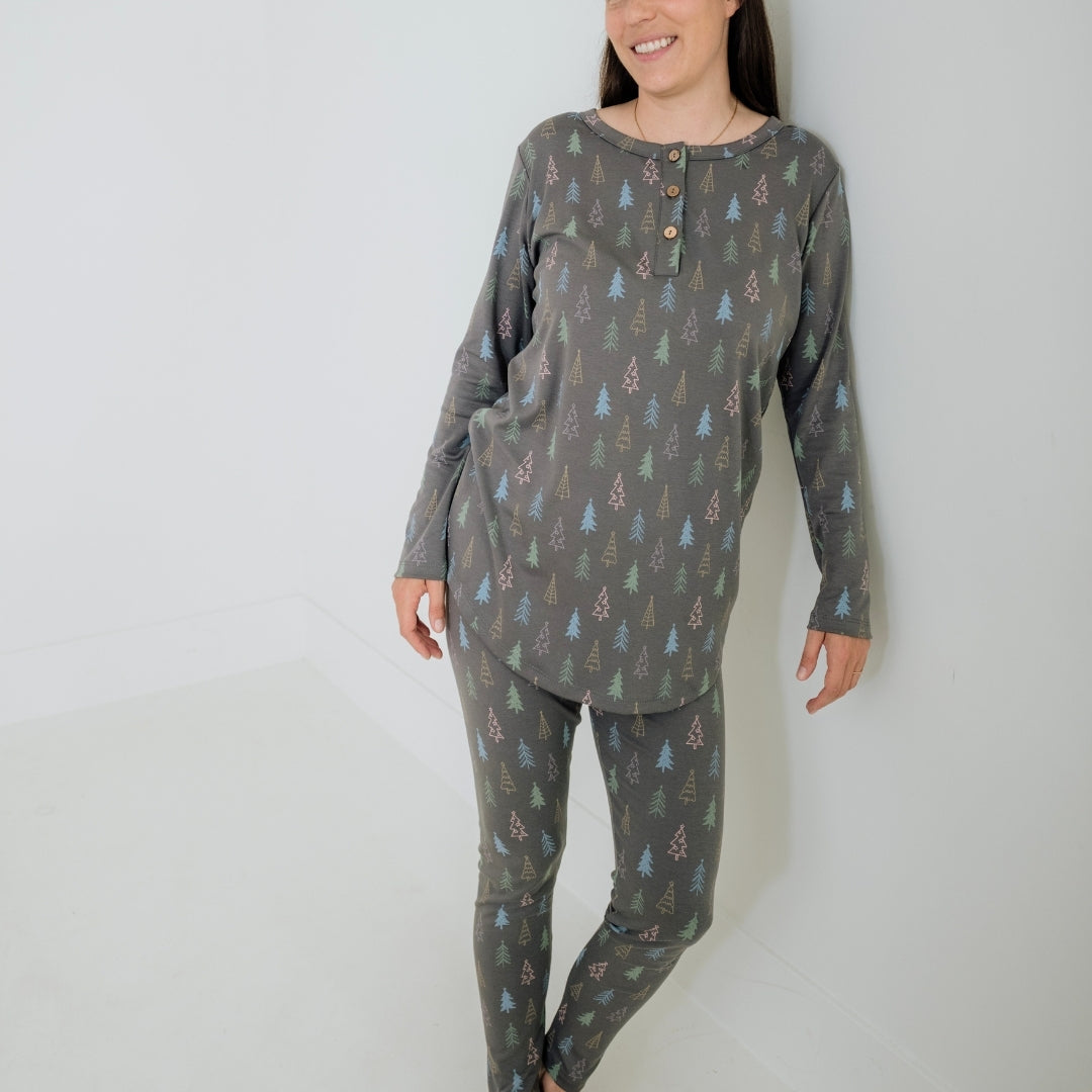 Ladies' Bamboo 2-Piece Long-Sleeve Lounge Set (Mix & Match)-1