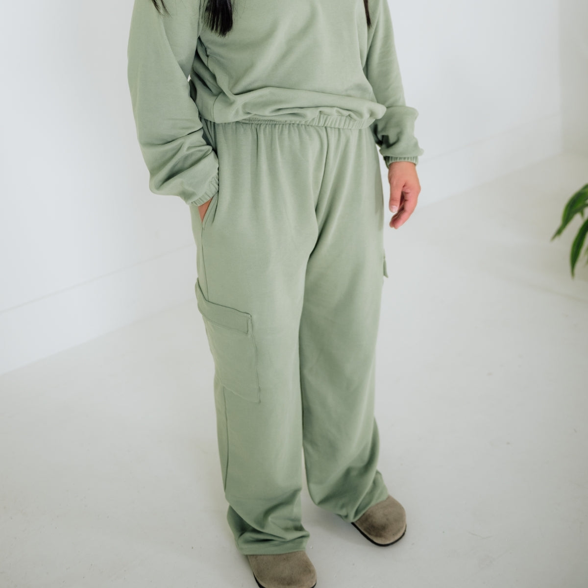 Ladies' Bamboo Fleece Cargo Pants