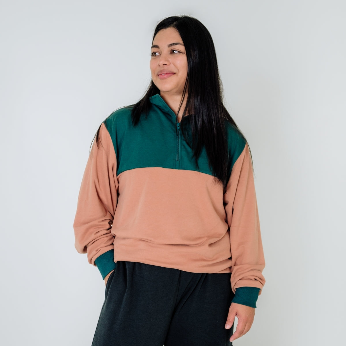 Adult Unisex Bamboo Fleece Half Zip