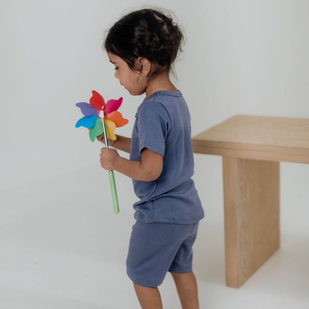 Baby/Kids' 2-Piece Bamboo Short Sleeve Henley Lounge Set — Last Call