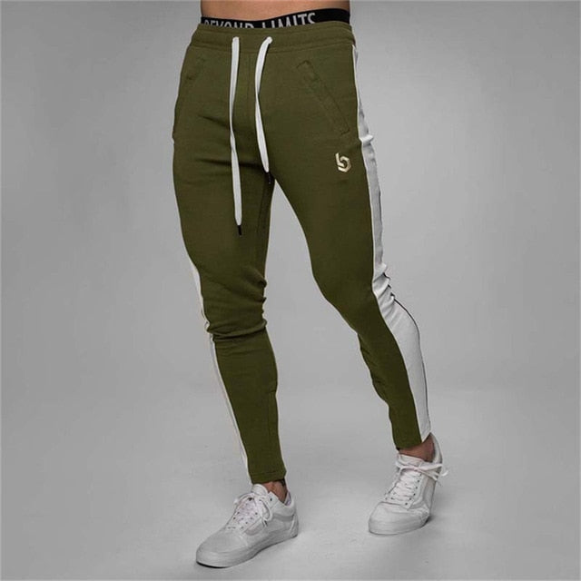 Men Joggers Casual Pants Fitness Pants Bottoms Skinny Sweatpants Trousers Black Gyms Jogger Sweat Pants-7