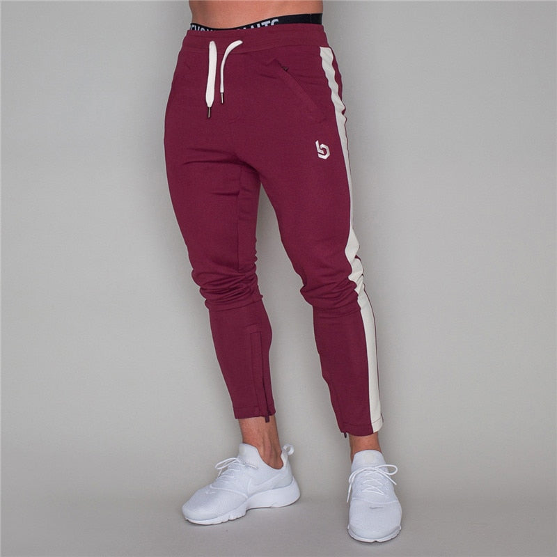 Men Joggers Casual Pants Fitness Pants Bottoms Skinny Sweatpants Trousers Black Gyms Jogger Sweat Pants-1