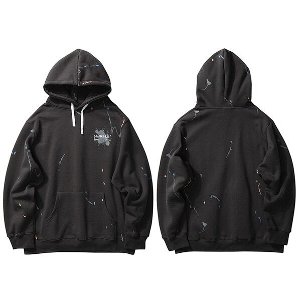 Men Streetwear Graffiti Ink Harajuku Hoodie Sweatshirt Hip Hop Loose Pullover Hoodie Cotton Winter Fleece Hooded Sweatshirt-6