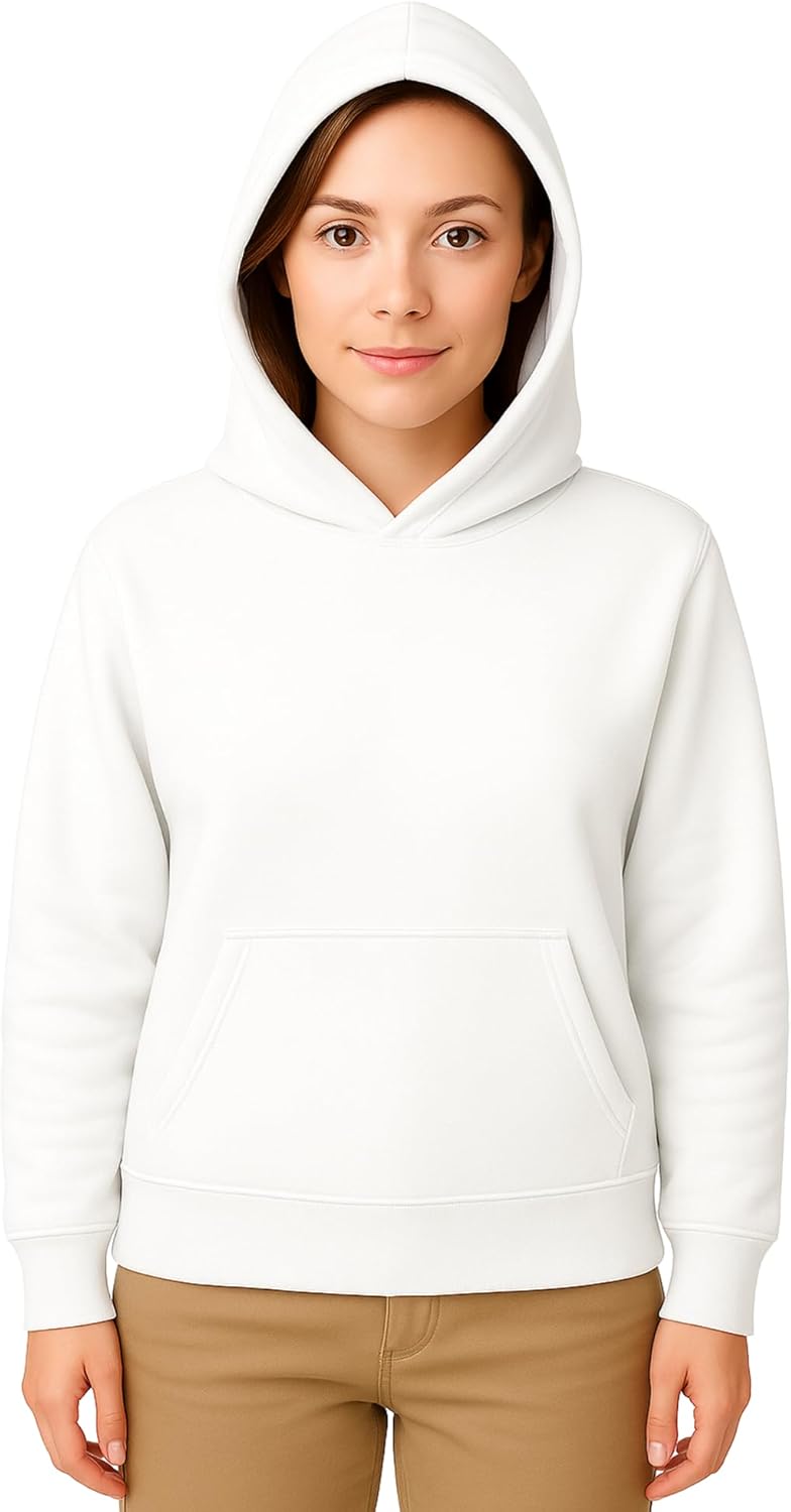 Light Weight Pullover Hoodie, 100% Polyester Fleece, Plain Sweatshirt for Men and Women, Regular Fit-7