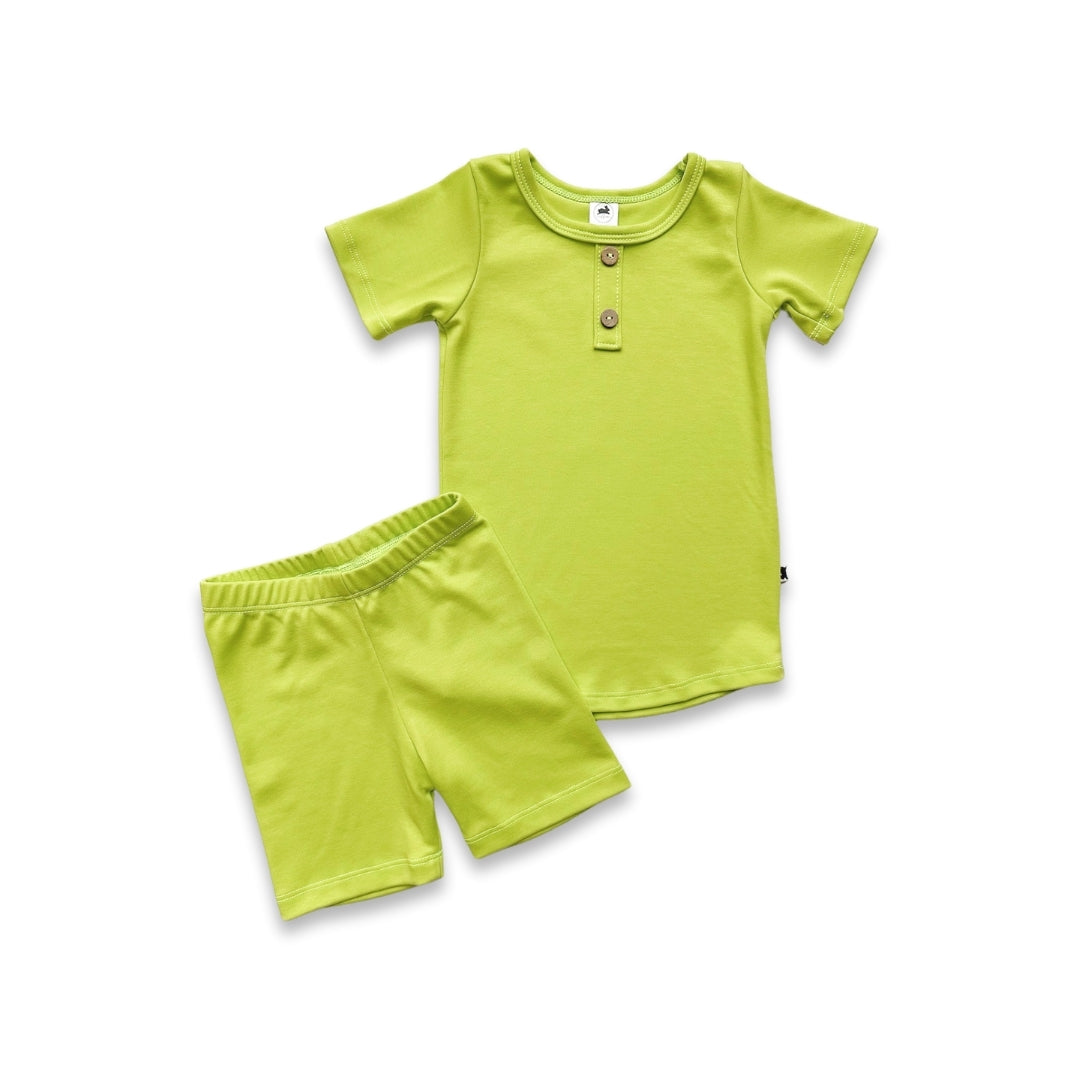 Baby/Kids' 2-Piece Bamboo Short Sleeve Henley Lounge Set — Last Call
