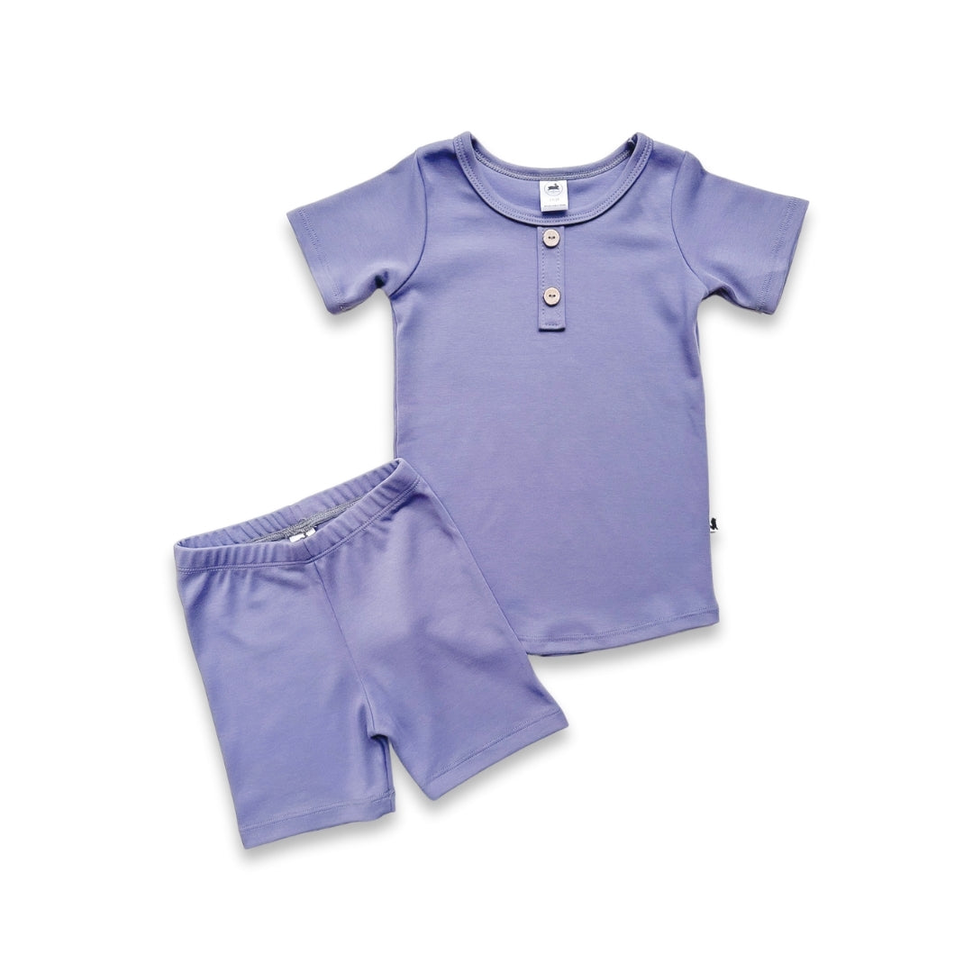 Baby/Kids' 2-Piece Bamboo Short Sleeve Henley Lounge Set — Last Call