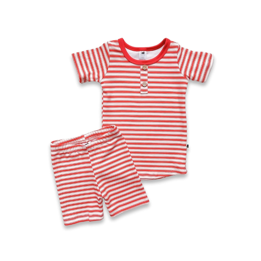 Baby/Kids' 2-Piece Bamboo Short Sleeve Henley Lounge Set — Last Call