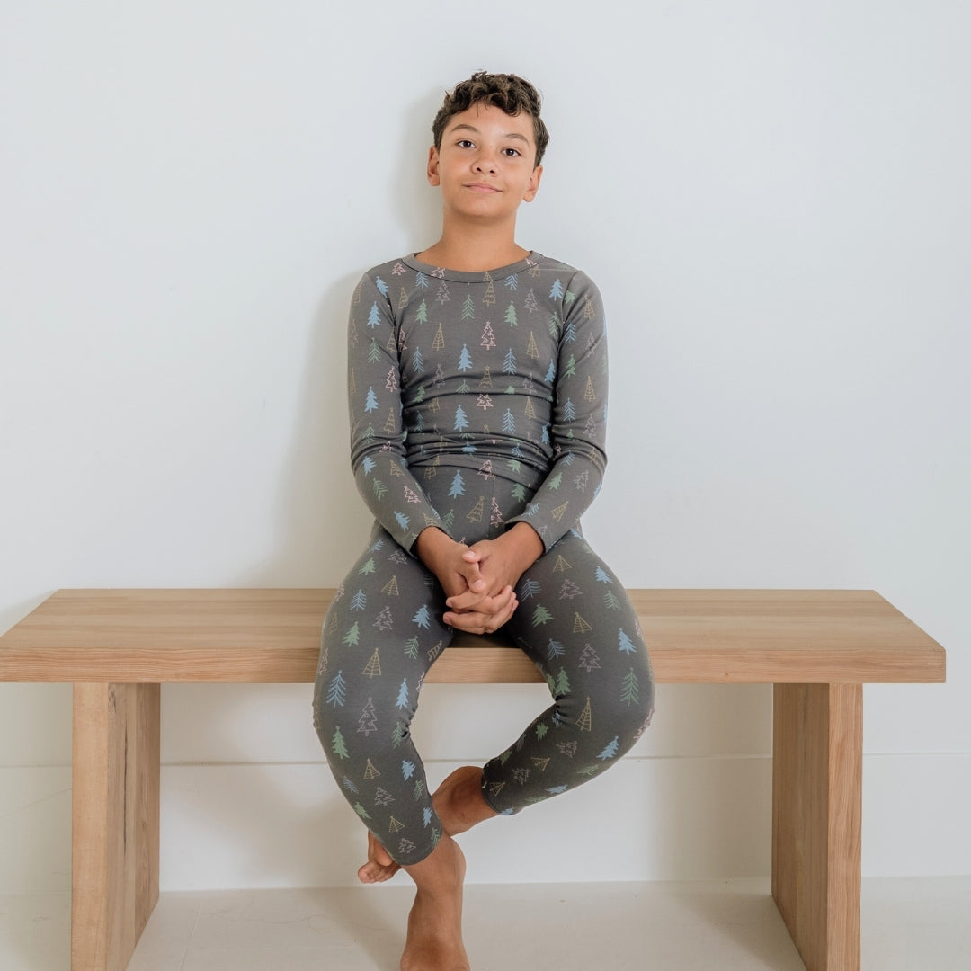 Youth Bamboo 2-Piece Long-Sleeve Lounge Set