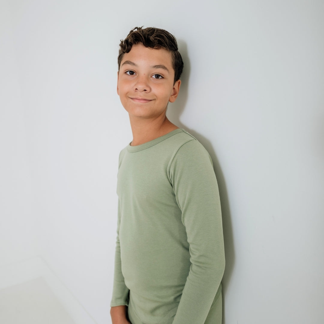 Youth Bamboo 2-Piece Long-Sleeve Lounge Set