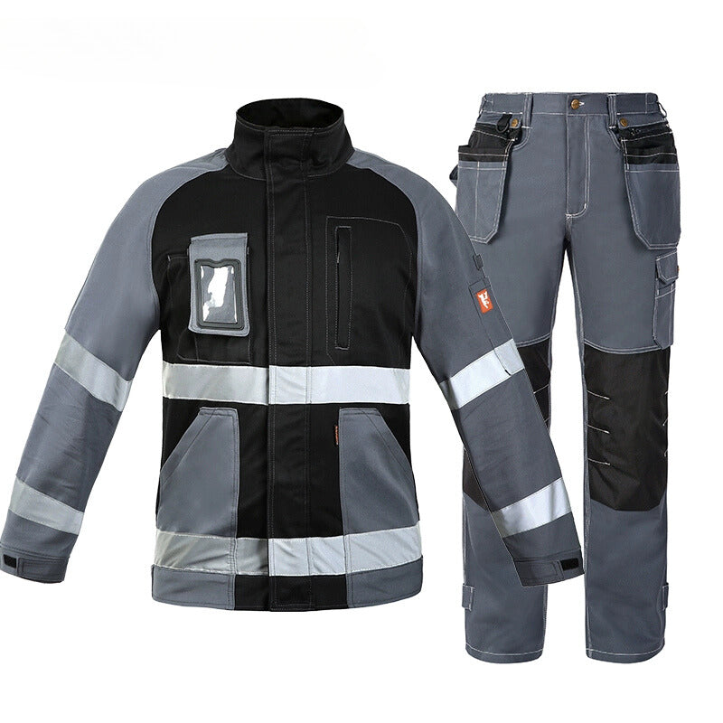 Bauskydd Safety Electrician and Technician Autumn 100% Cotton Durable and Wear-Resistant Workwear Uniform Set-0