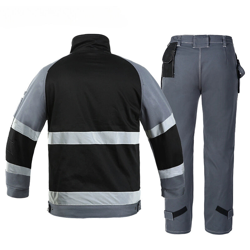 Bauskydd Safety Electrician and Technician Autumn 100% Cotton Durable and Wear-Resistant Workwear Uniform Set-1