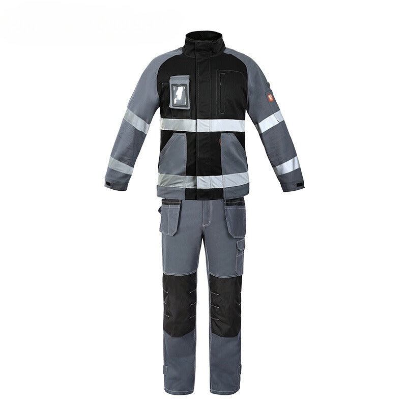 Bauskydd Safety Electrician and Technician Autumn 100% Cotton Durable and Wear-Resistant Workwear Uniform Set-3