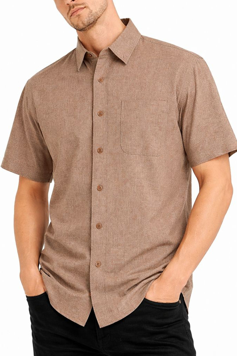 Melange Short Sleeve Shirt-0