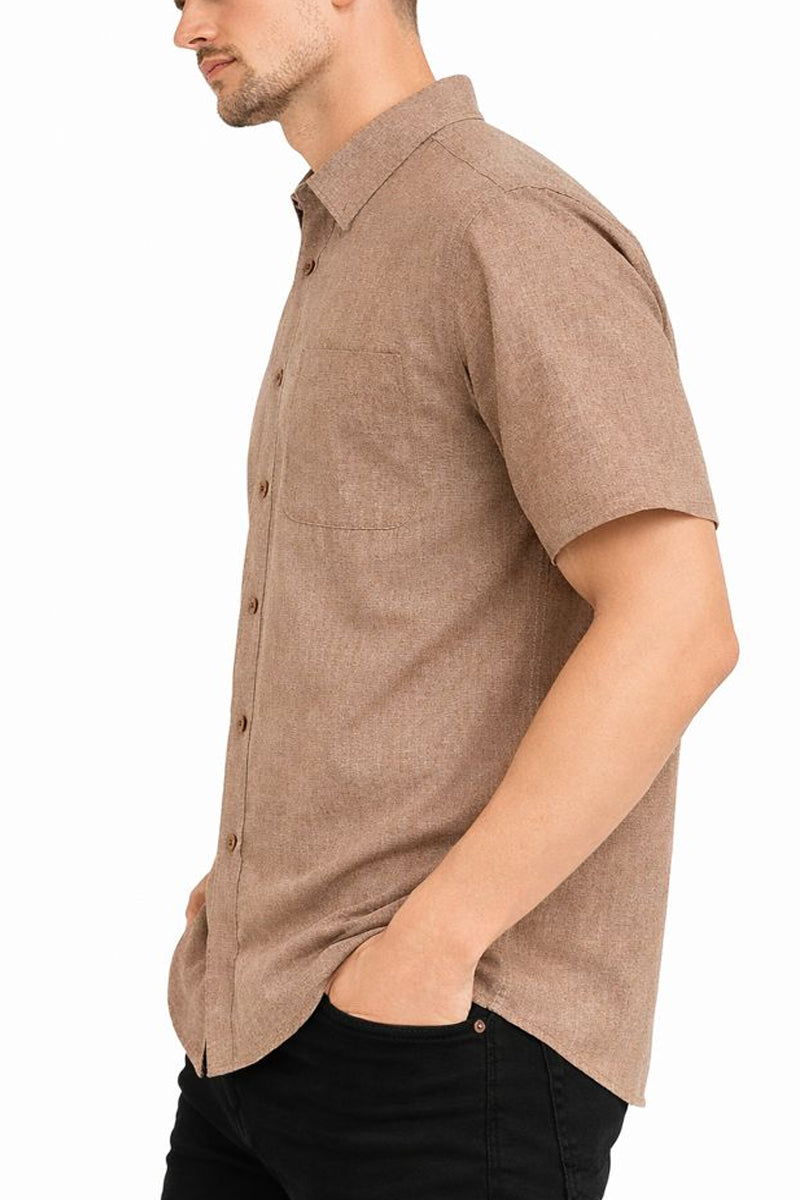 Melange Short Sleeve Shirt-1