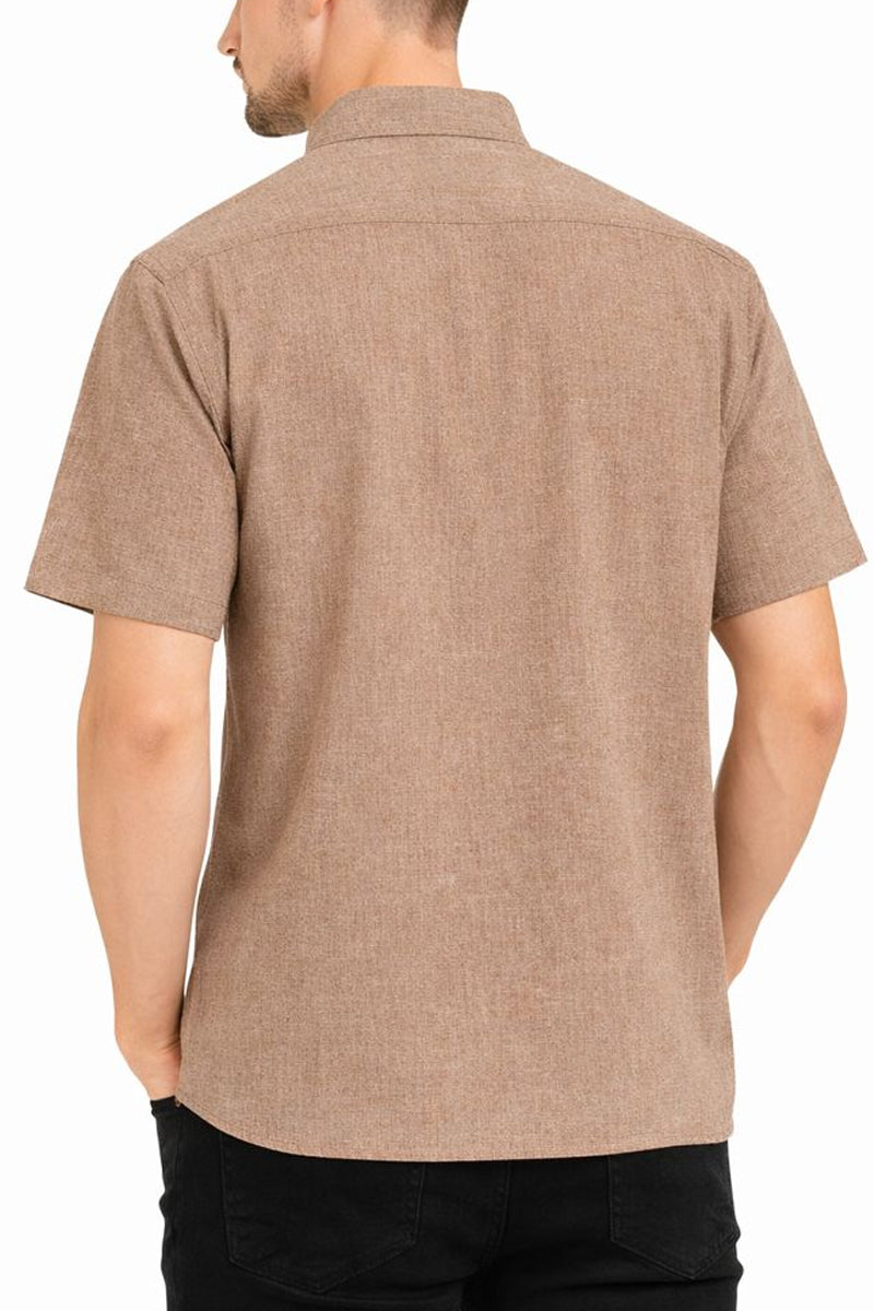 Melange Short Sleeve Shirt-2