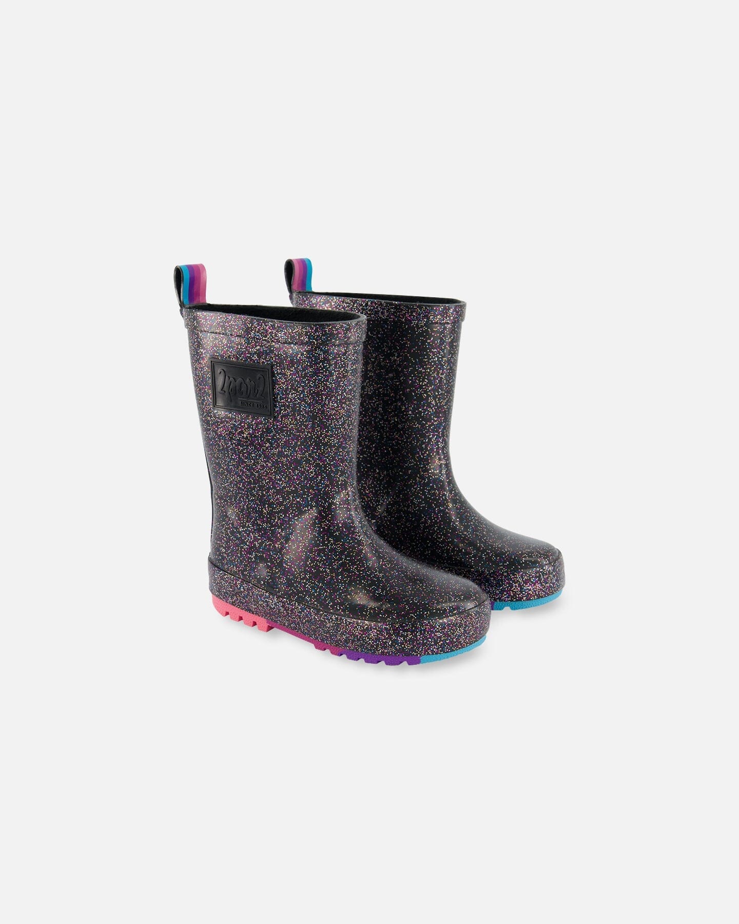 Rain Boots Black With Glitter-0