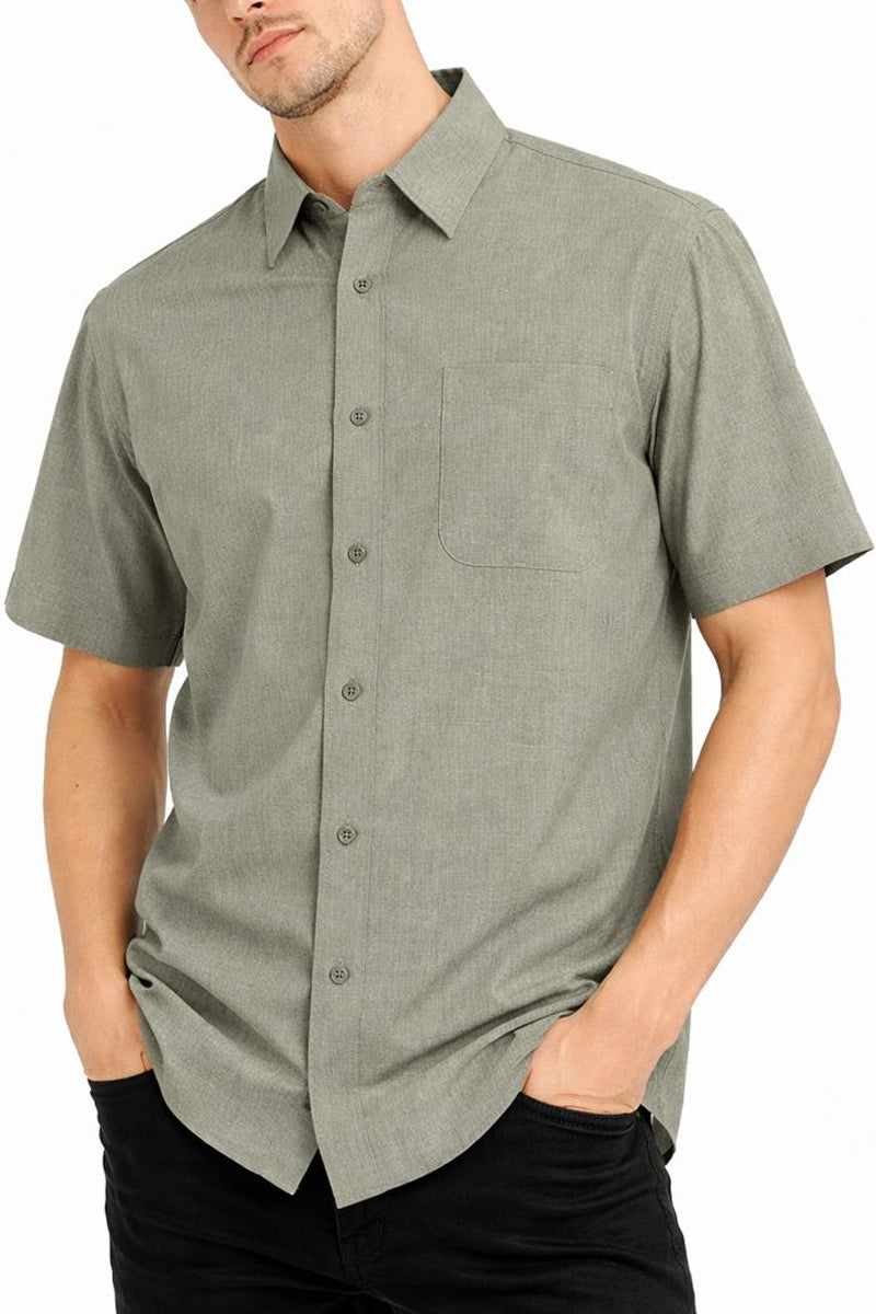 Melange Short Sleeve Shirt-4