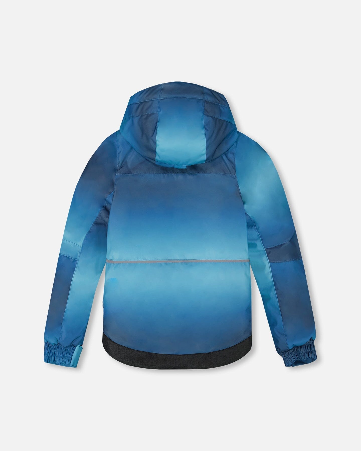 Two-Piece Play Snowsuit With Printed Jacket And Solid Pant Black