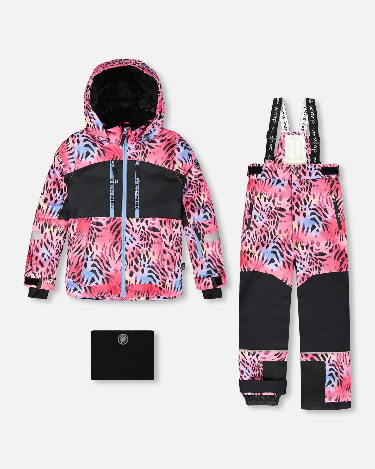 Two-Piece Teknik Snowsuit Multicolor Leopard And Zebra