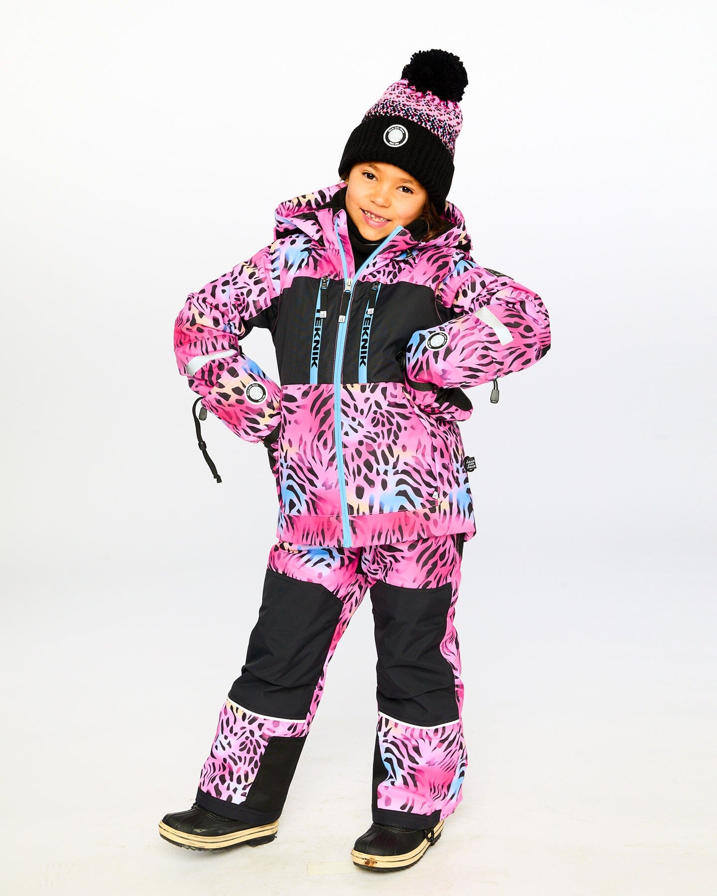 Two-Piece Teknik Snowsuit Multicolor Leopard And Zebra