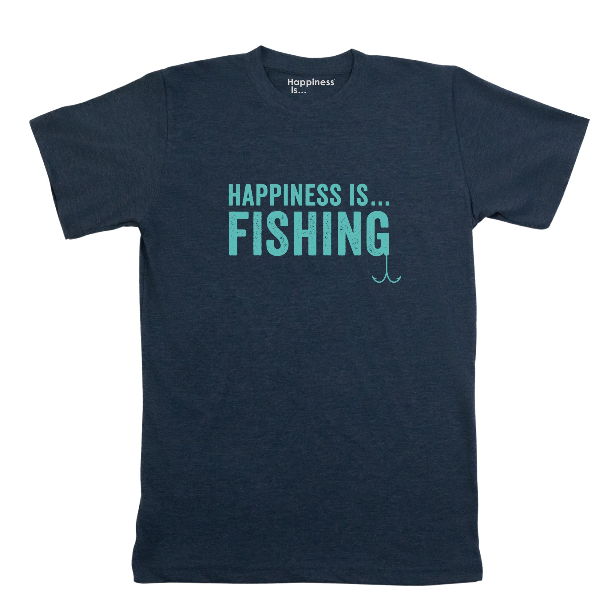 Men's Fishing T-Shirt, Heather Navy
