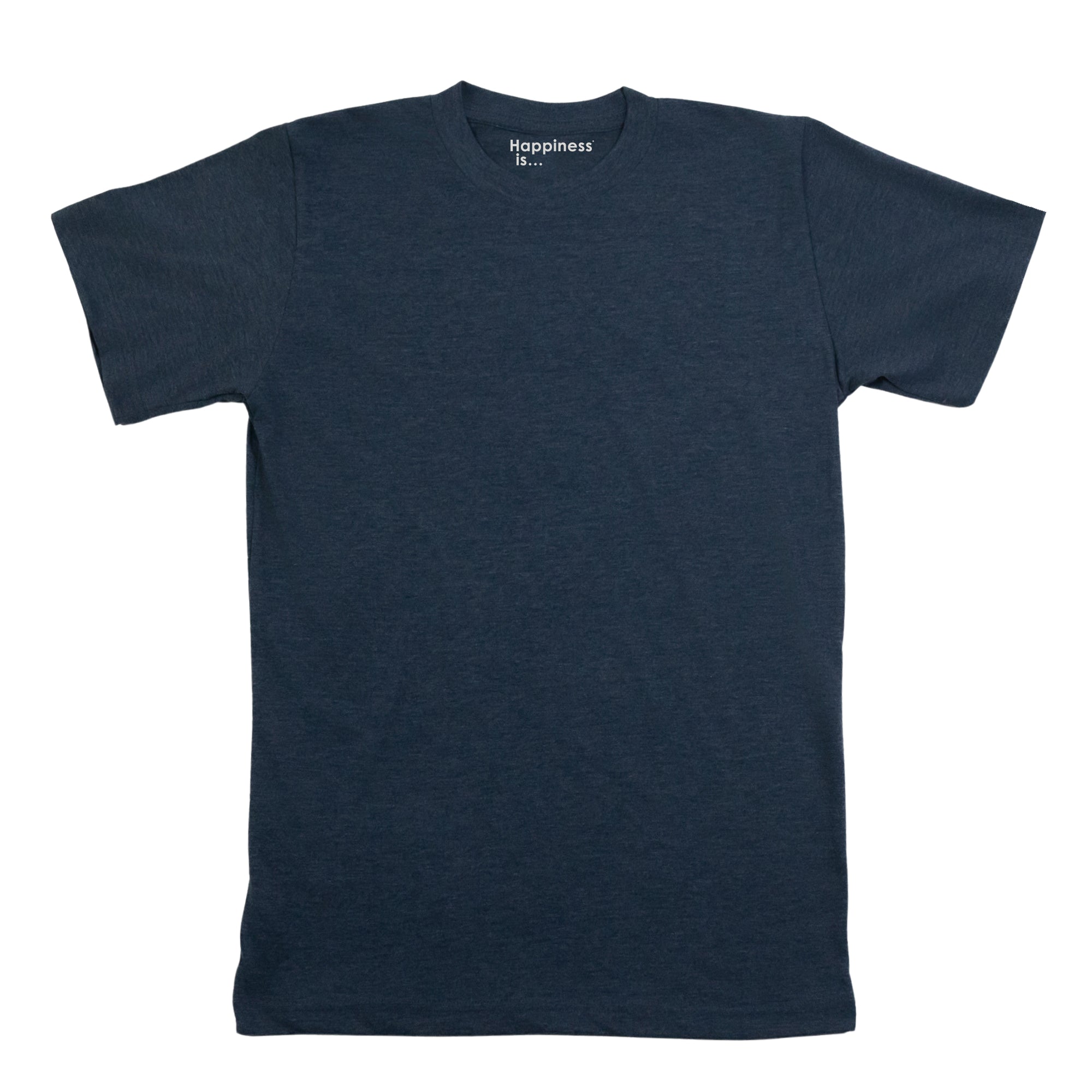 Men's Plain T-shirt, Heather Navy-0