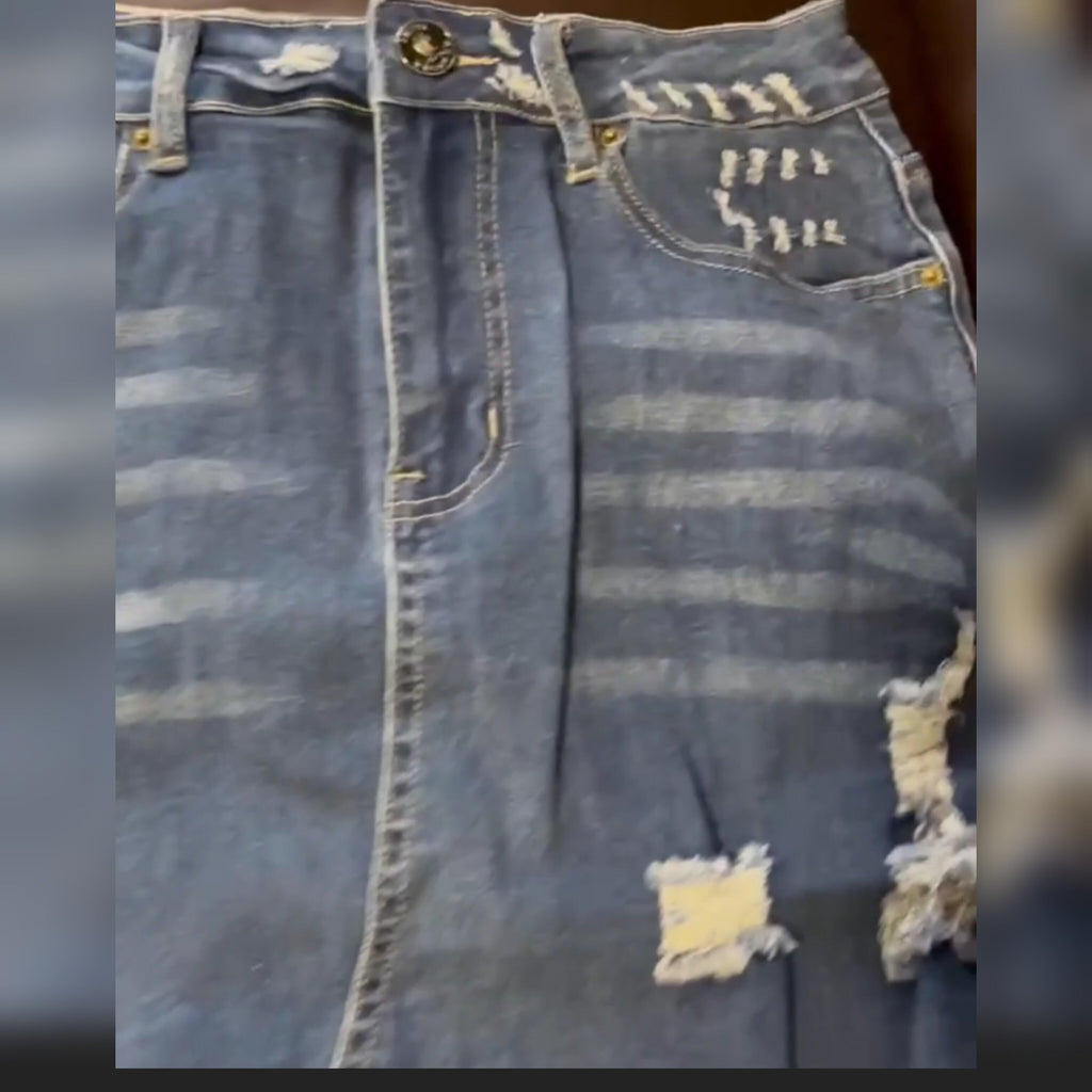 DON JOHN Jean Skirts Handmade Women's-0