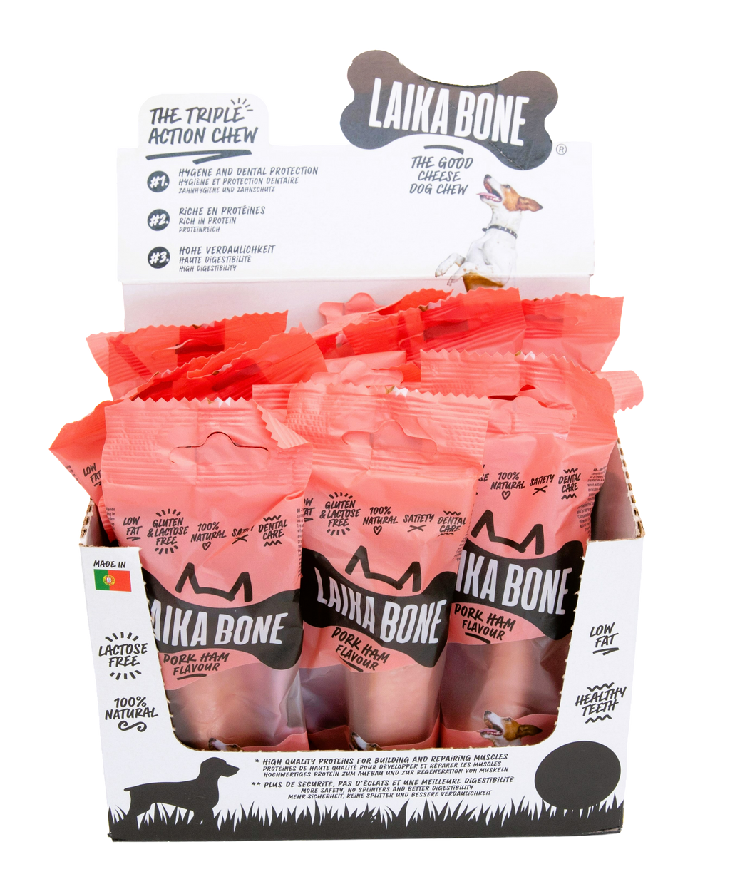 Dog treats Cheese & Ham/Bacon chew (BOX)-3