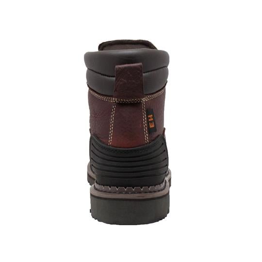 Men's 6" Steel Toe Work Boot Brown Leather Boots-2