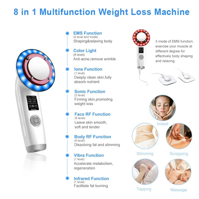Portable Face Lifting Machine: Radiofrequency Skincare & Red Light Therapy