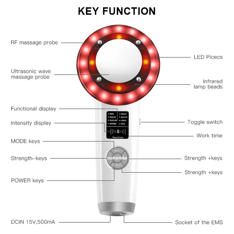 Portable Face Lifting Machine: Radiofrequency Skincare & Red Light Therapy