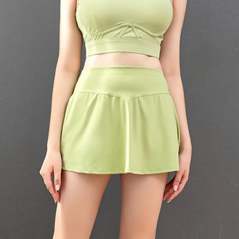 Cloud Hide Women Golf Tennis Skirts Sports Pocket Pleated Skirt Fitness Girl Dancing Shorts Quick Dry Gym Workout Running Skorts-2