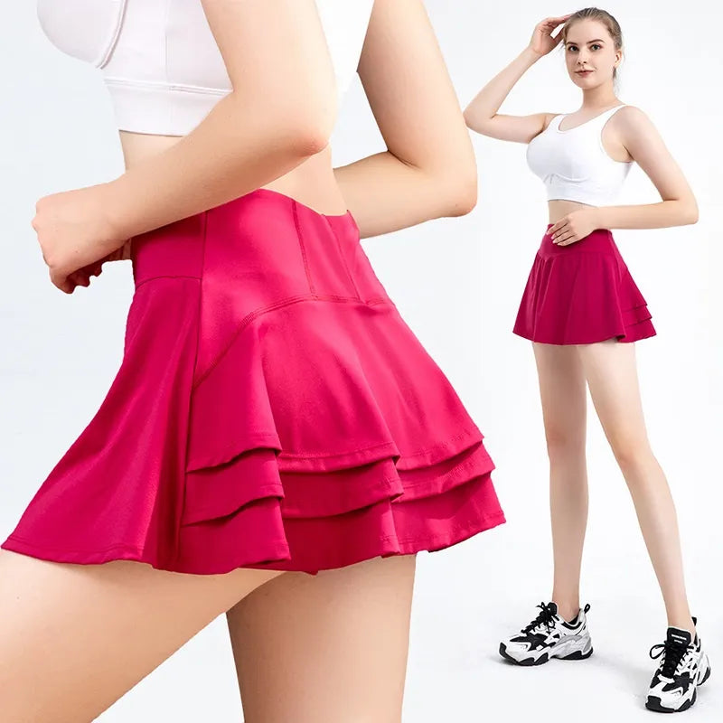 Cloud Hide Women Golf Tennis Skirts Sports Pocket Pleated Skirt Fitness Girl Dancing Shorts Quick Dry Gym Workout Running Skorts-0