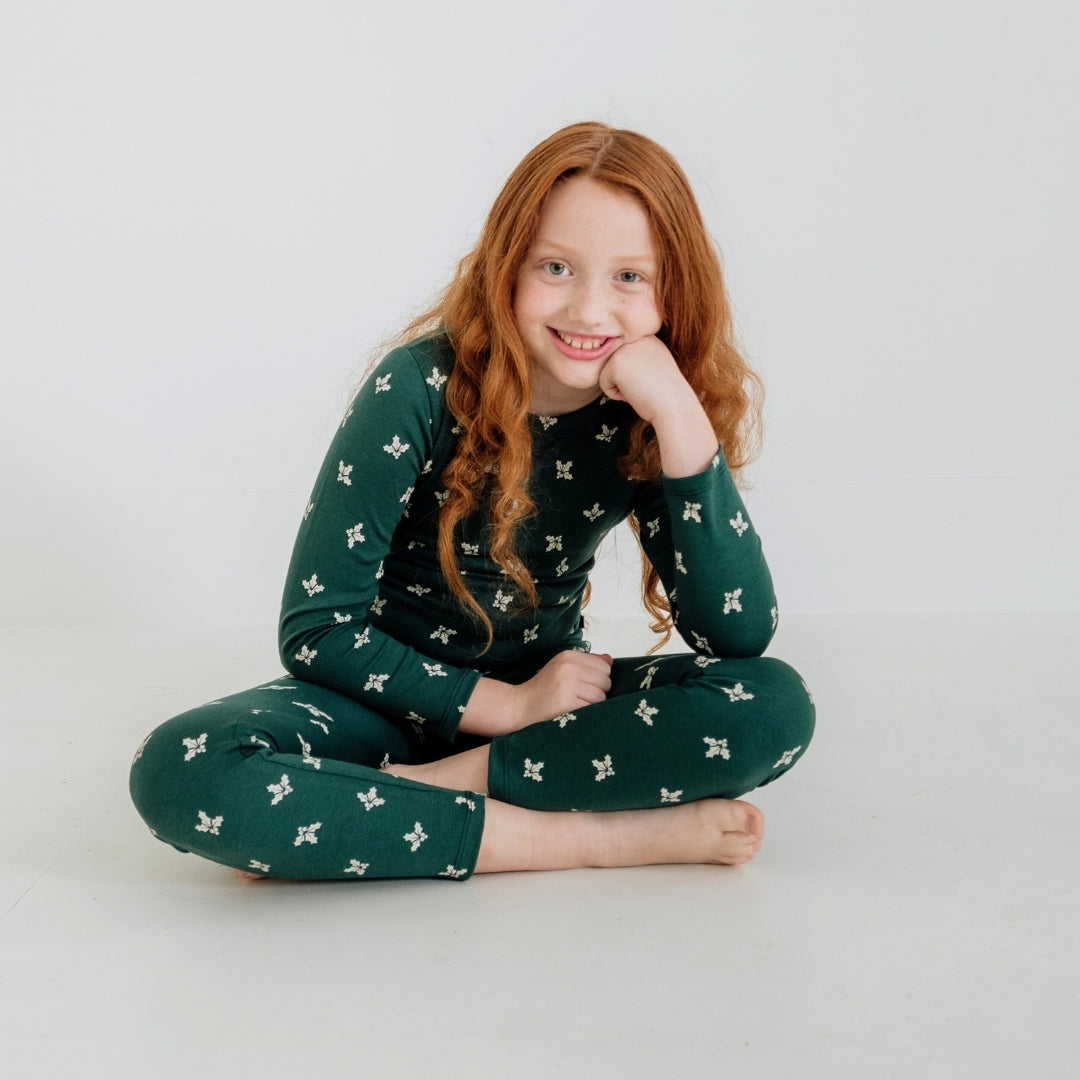 Youth Bamboo 2-Piece Long-Sleeve Lounge Set