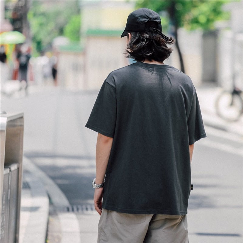 Bat Skull Print T Shirt Men Hip Hop T-Shirts Streetwear Summer Tshirt Short Sleeve Cotton Oversized Gray Tops Tees-0