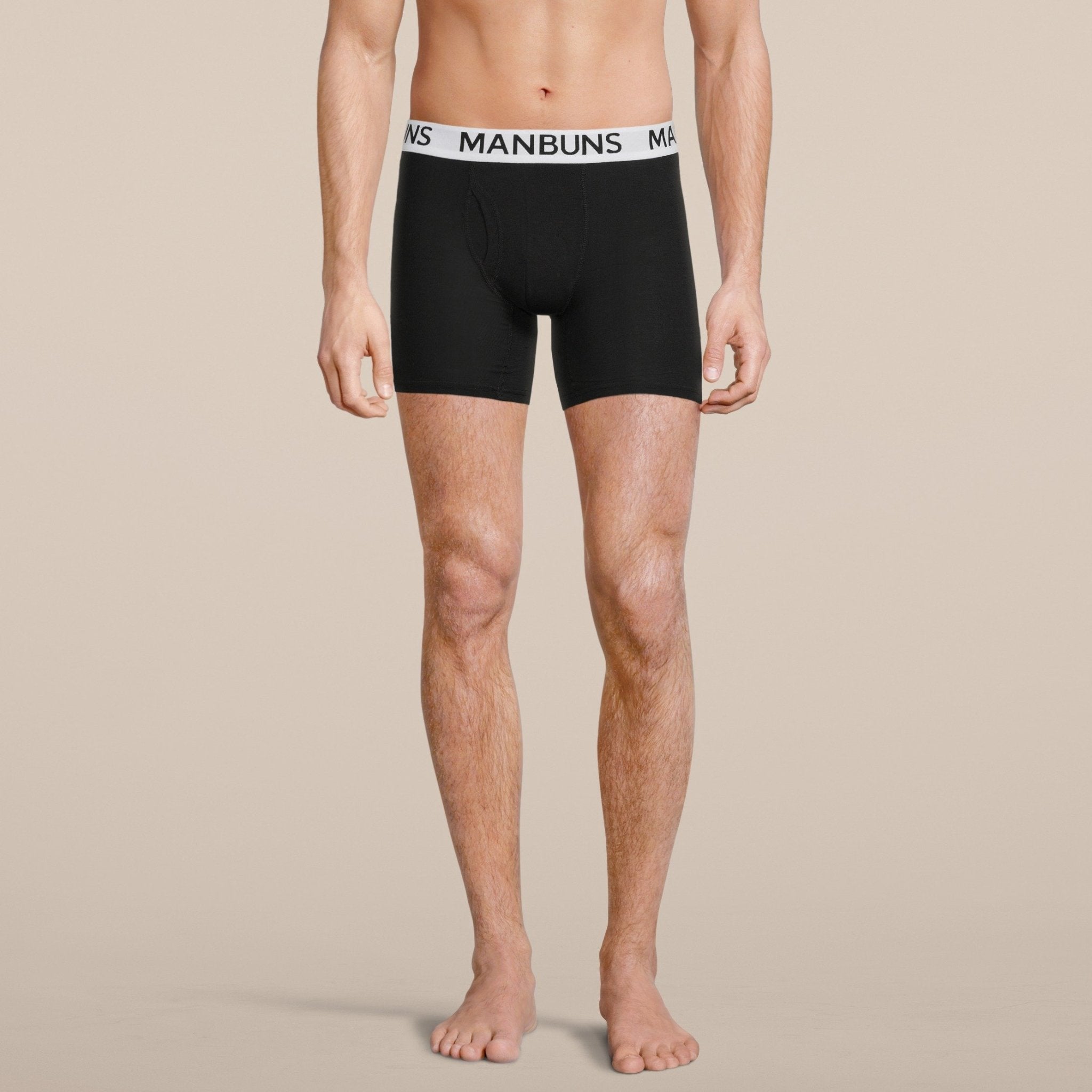 Men's Classic Black Boxer Brief Underwear-4