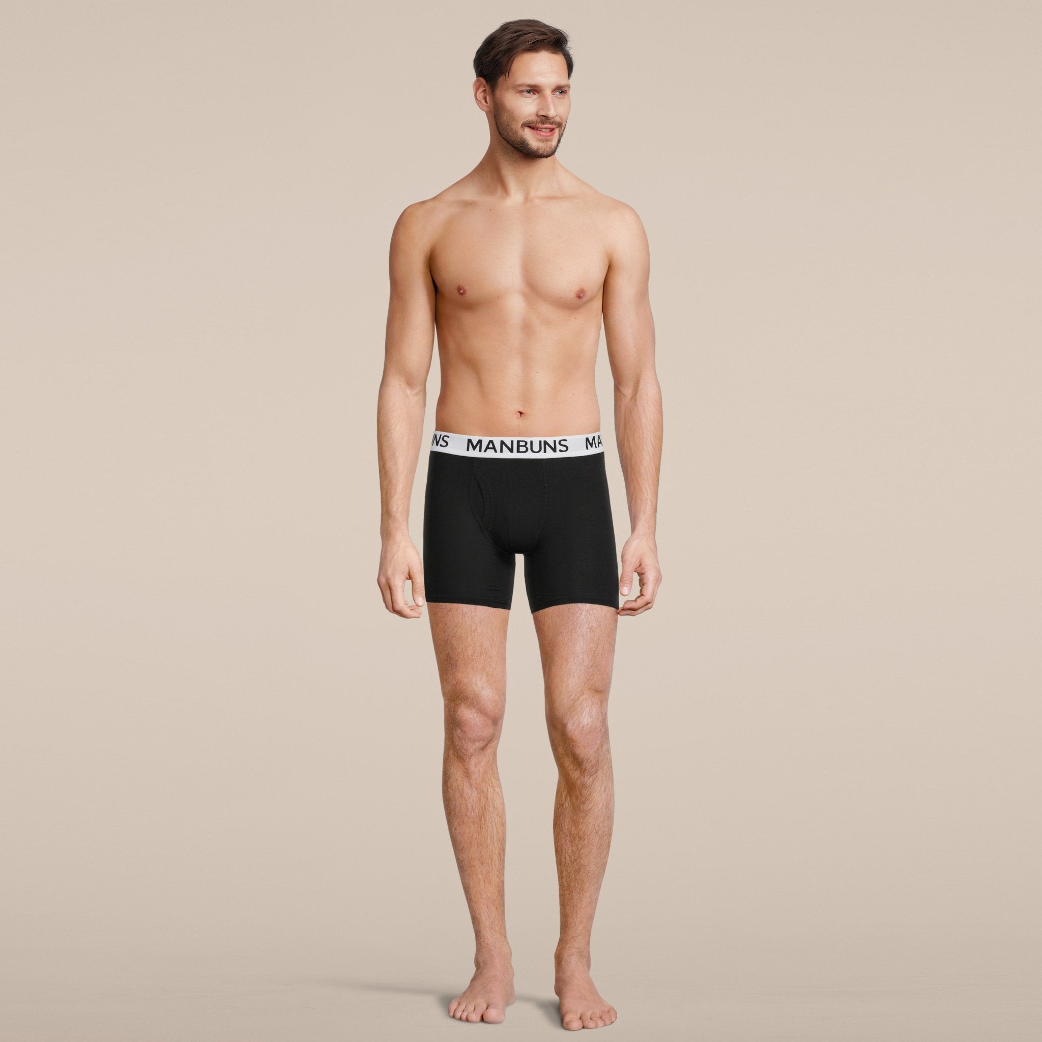 Men's Classic Black Boxer Brief Underwear-1