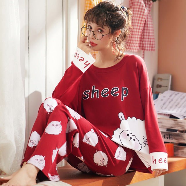 Cute Sleepwear Casual Homewear Female Pyjamas-2