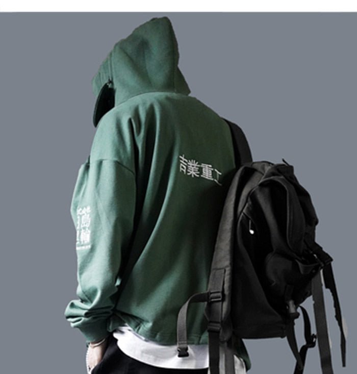 DARK Japanese Streetwear Hoodie Men Harajuku Neck Fish Mouth Pullovers Sweatshirts Oversized Hip Hop Hoodies Techwear-3