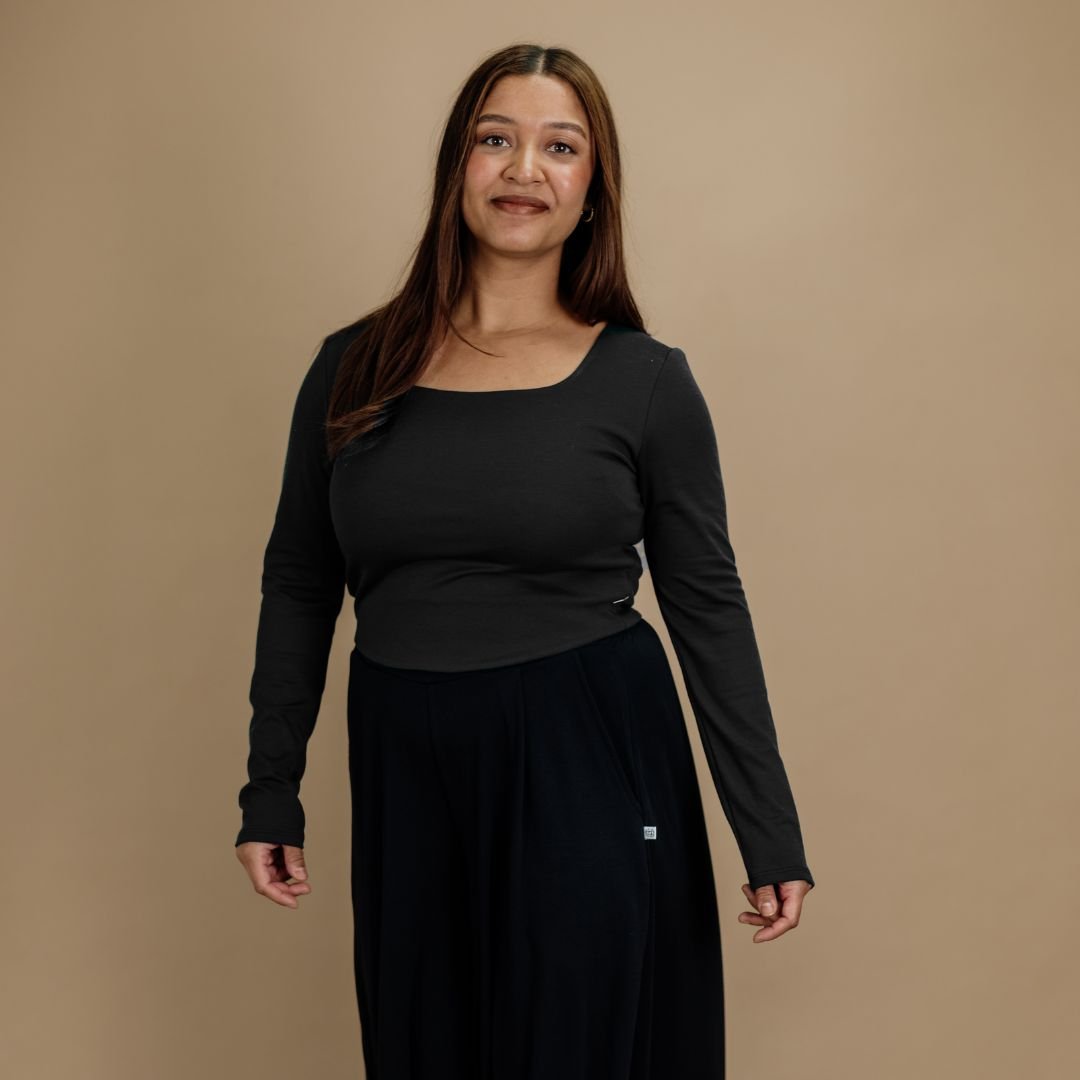 Ladies Bamboo Eva Sculpted Square Neck Crop