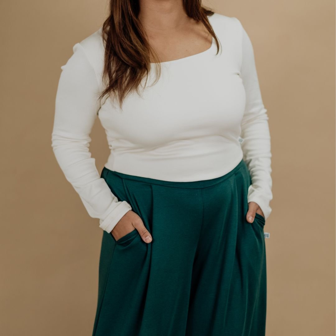 Ladies Bamboo Eva Sculpted Square Neck Crop