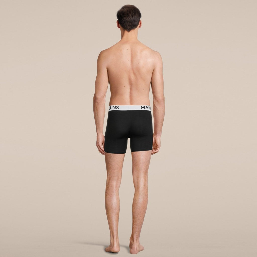 Men's Classic Black Boxer Brief Underwear with Pouch-3