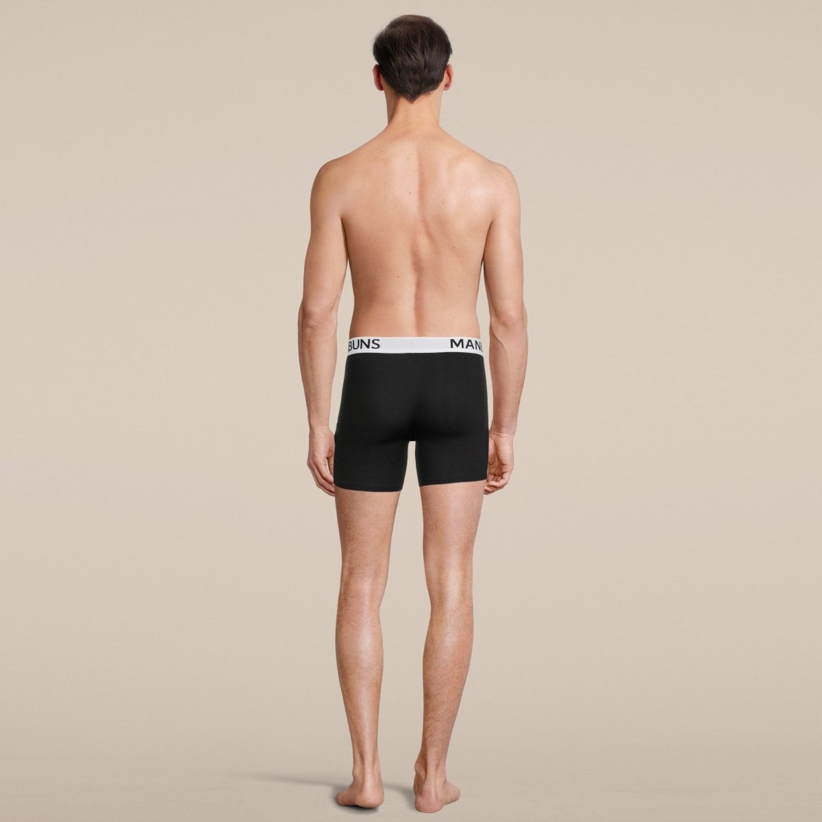 Men's Classic Black Boxer Brief Underwear with Pouch-3