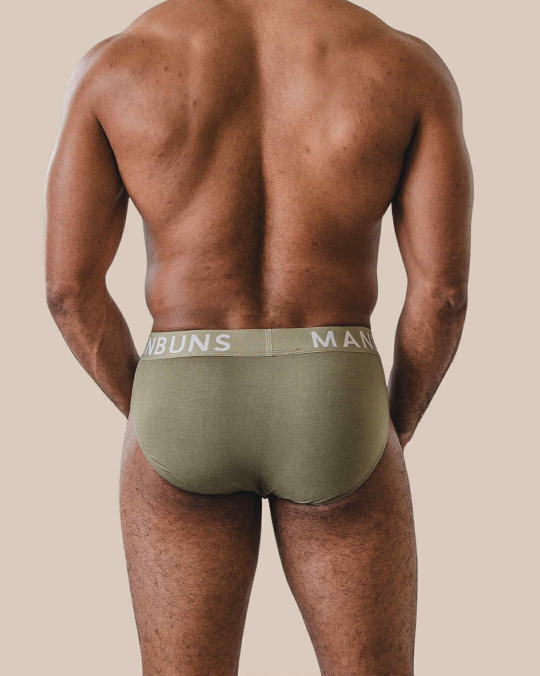 Men's Olive Green Brief Underwear-2