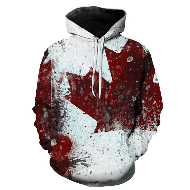 3D Hoodies National flag Canada Hoodies Sweatshirts Fashion Men Women Hoodies Germany/Brazil National flag 3D Hoodie-0