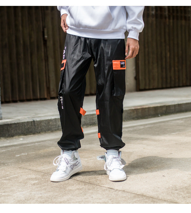 Men's Side Pockets Cargo Harem Pants Hip Hop Casual Male Tatical Joggers Trousers Fashion Casual Streetwear Pants-1