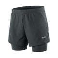 Men Running Shorts 2 in 1 Sports Shorts Quick Dry Active Training Exercise Jogging Gym Shorts With Zipper Pockets-5